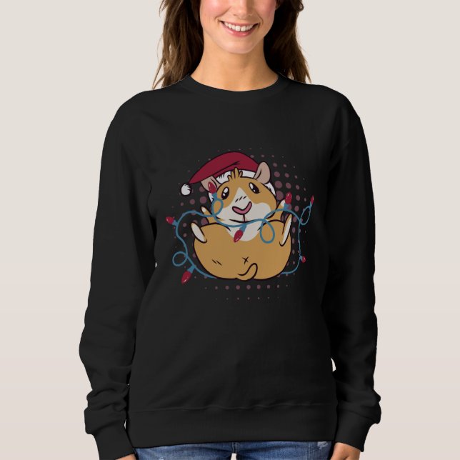 Sudadera Christmas Lights Furry Potato Cute And Fluffy Guin (Anverso)