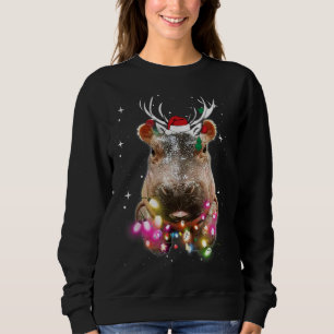 Sudadera Christmas Lights Hippo Fiona