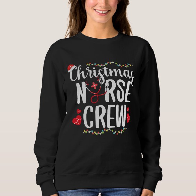 Sudadera Christmas Nurse Nursing School RN Nurse Practition (Anverso)