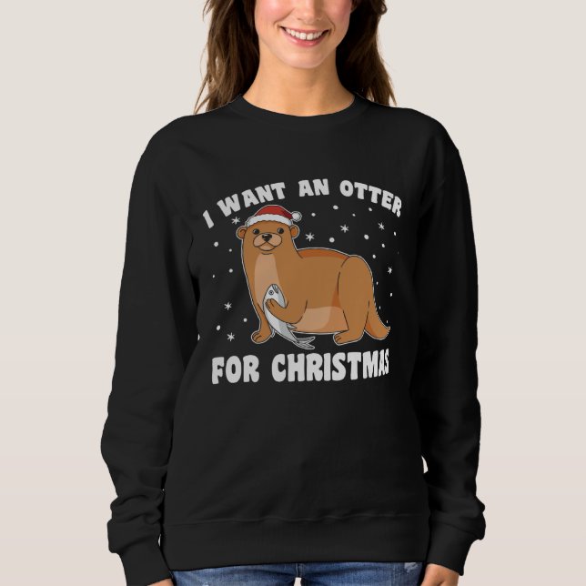 Sudadera Christmas Otter Otter For All Christmas Otters (Anverso)