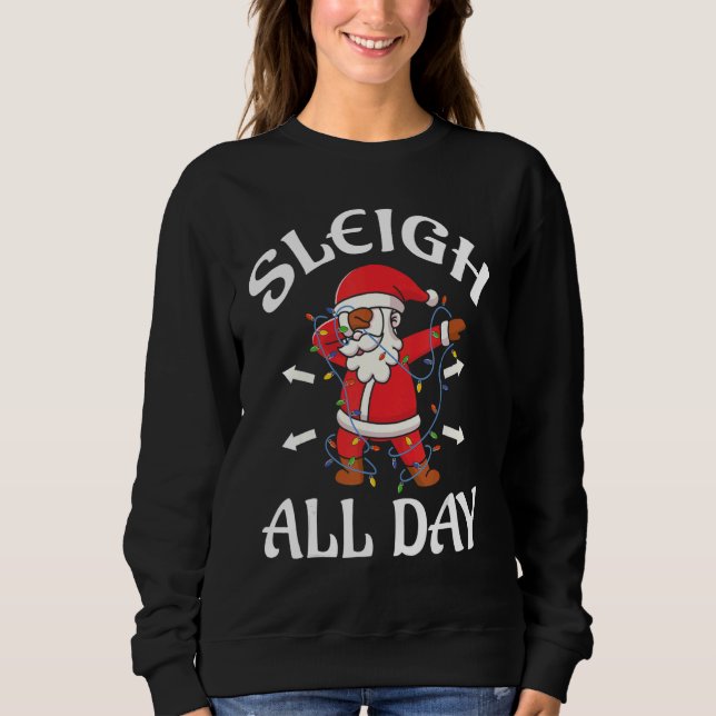 Sudadera Christmas pajamas Sleigh All Day Dabbing Santa Xma (Anverso)