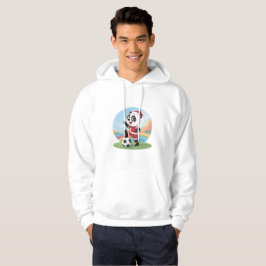 Sudadera Christmas Panda with Christmas Hat and Soccer Ball
