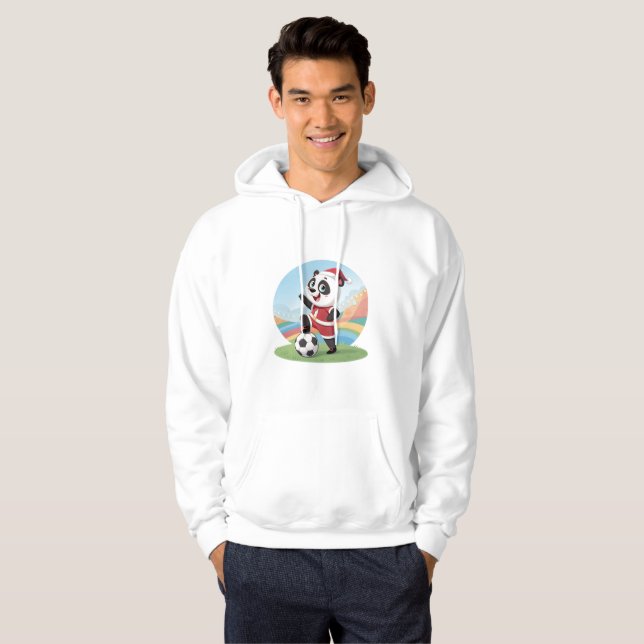 Sudadera Christmas Panda with Christmas Hat and Soccer Ball (Anverso completo)