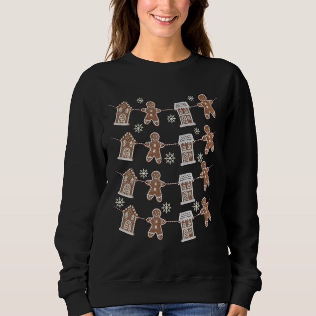 Sudadera Christmas Party  Gingerbread People Gingerbread Ho (Anverso)