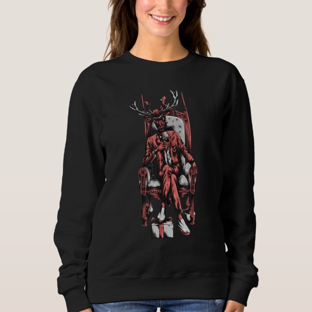Sudadera Christmas Reindeer Cool, Christmas Costume, Xmas T (Anverso)