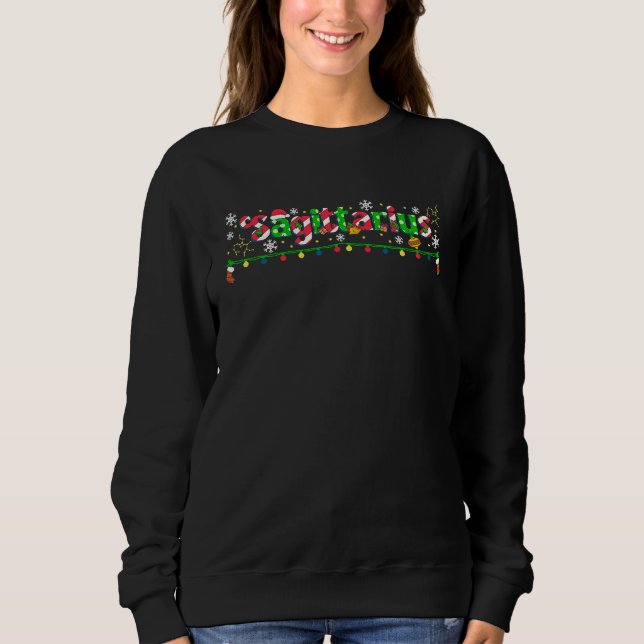 Sudadera Christmas Sagittarius Zodiac Sign November Decembe (Anverso)