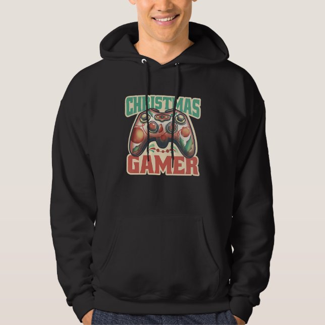 Sudadera Christmas Santa Elf Gaming Controllers Snowman Boy (Anverso)