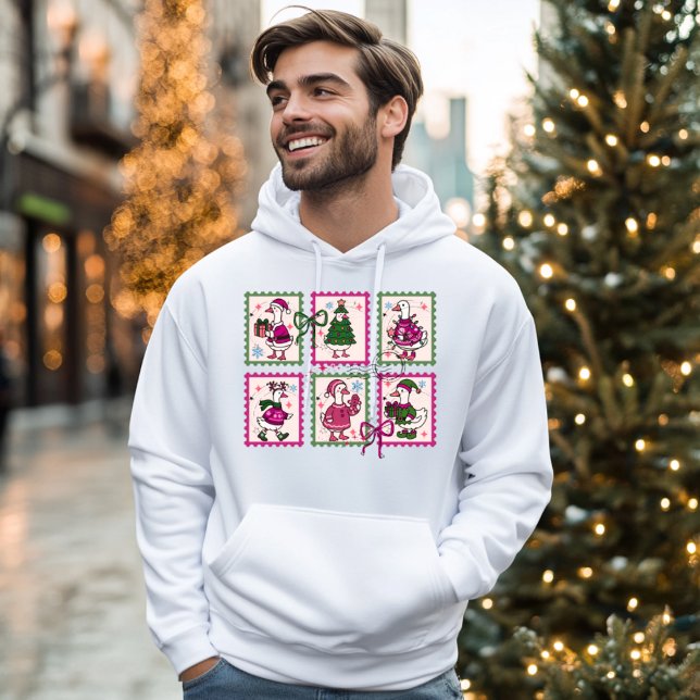 Sudadera Christmas Silly Goose Vintage Stamps (Subido por el creador)