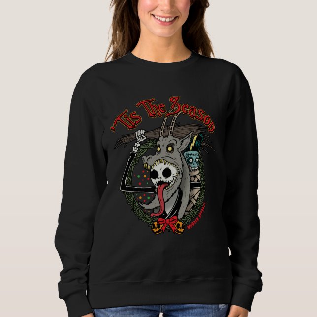 Sudadera Christmas Skeleton Krampus Horror Wreath (Anverso)