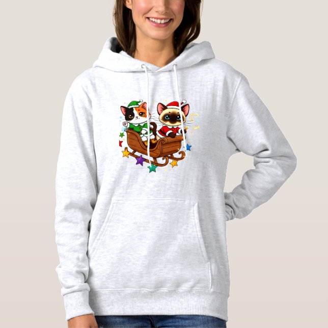 Sudadera Christmas Sleigh Cats! (Anverso)