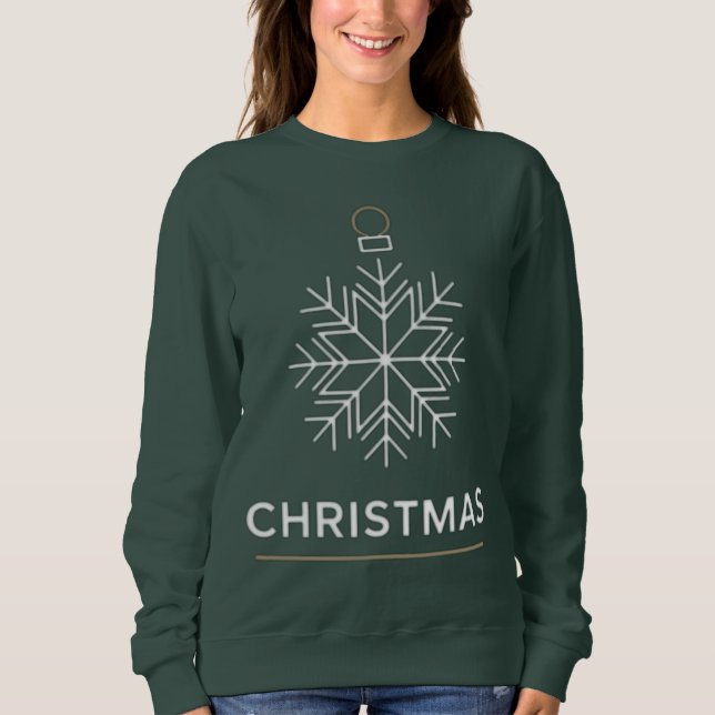 Sudadera Christmas Snowflake Ornament (Anverso)