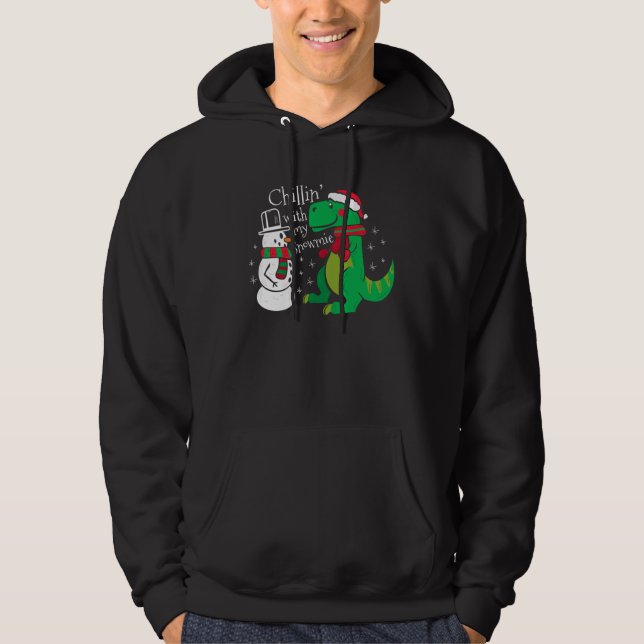 Sudadera Christmas Snowman Dinosaur Rex (Anverso)