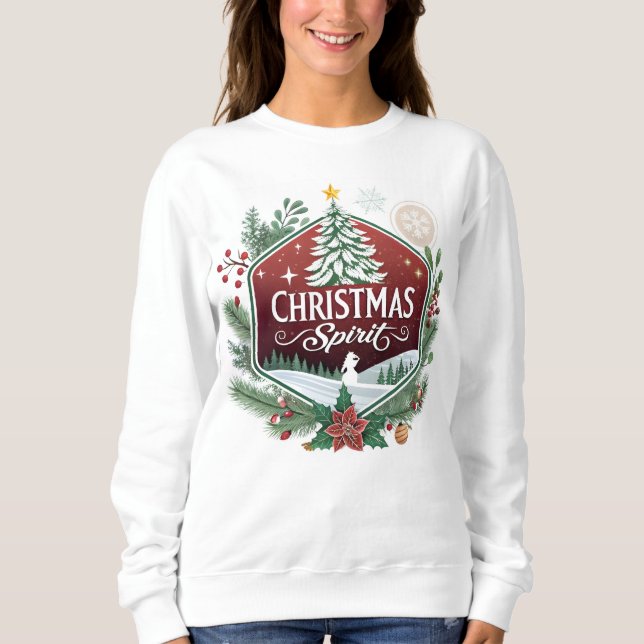 Sudadera Christmas Spirit – A Festive Emblem of Joy (Anverso)