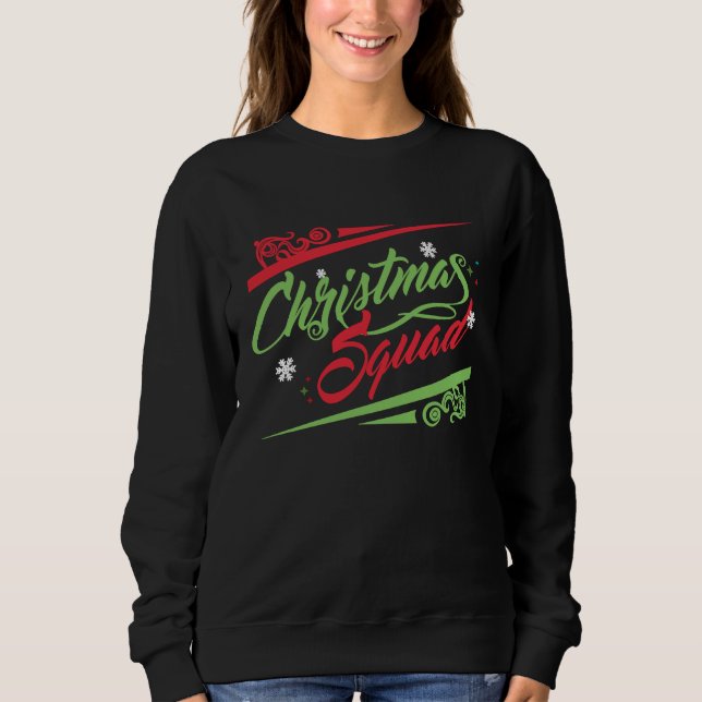 Sudadera christmas squad  family matching xmas christmas fa (Anverso)