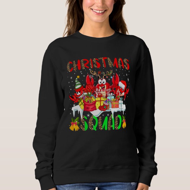 Sudadera Christmas Squad Leopard Three Santa Reindeer Elf C (Anverso)