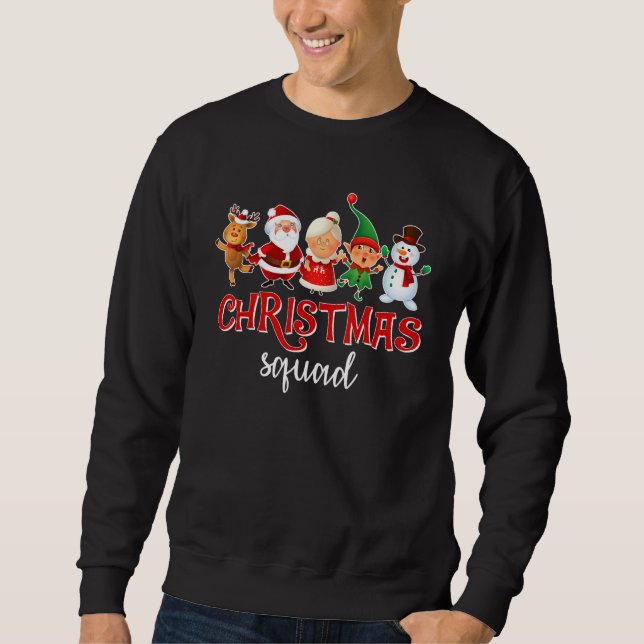 Sudadera Christmas Squad Santa Reindeer Boys Girls Kids Xma (Anverso)