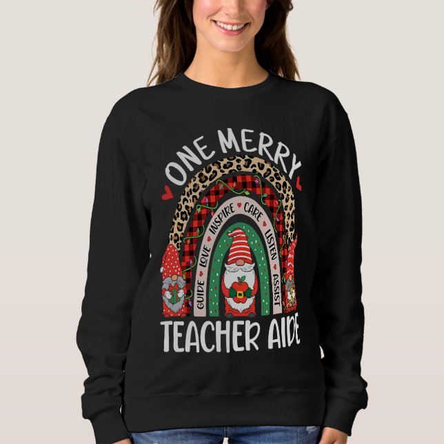 Sudadera Christmas Teacher Aide  Gnomes Assistant Teacher (Anverso)