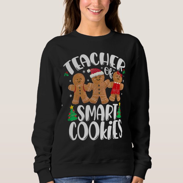 Sudadera Christmas Teacher Cute Gingerbread Cookies 1 (Anverso)