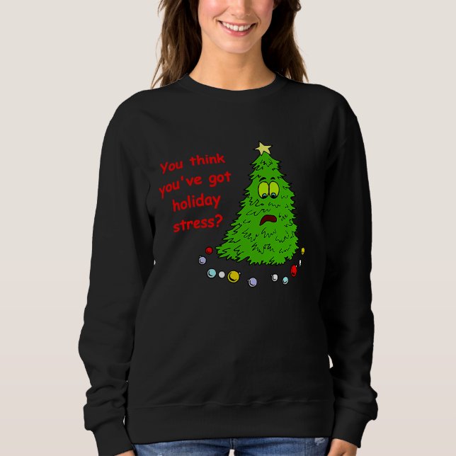 Sudadera Christmas Tree Holiday Stress (Anverso)