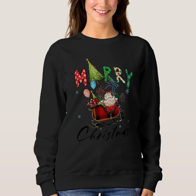 Sudadera christmas tree merry xmas for familiy 1 (Anverso)