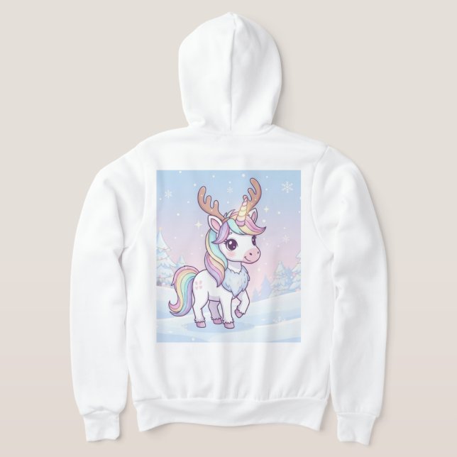 Sudadera Christmas Unicorn Cute Holiday  (Distribución Reverso )