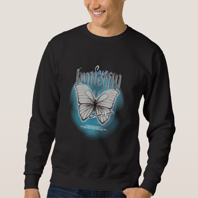 Sudadera Chrome Butterfly Edgy Aesthetic Streetwear (Anverso)