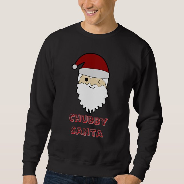 Sudadera Chubby Cute Santa Face – Adorable Christmas Tee (Anverso)