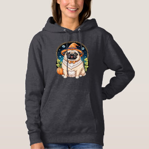 Sudadera "Chubby Pug en serie de arte de Halloween, Gorra d