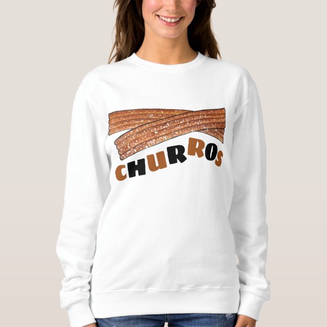 Sudadera Churro Churros Pasta Fruta Española Portuguesa (Anverso)
