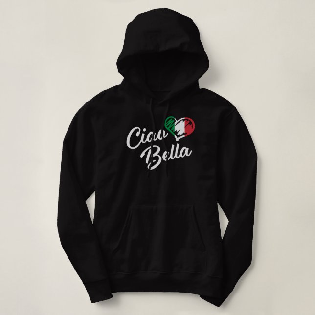 Sudadera Ciao Bella - Italiano Hola Bella Regalo Long Sle (Diseño del anverso)