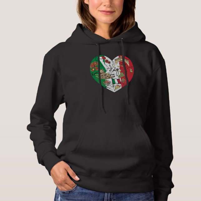 Sudadera Ciao Italy Cool Italy Graphic Flag Heart Cute Ital (Anverso)