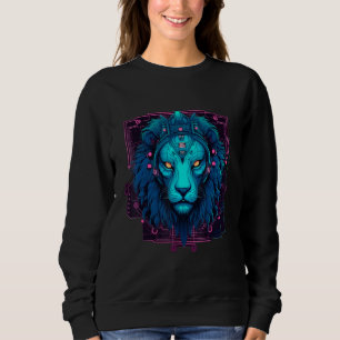Sudadera Ciber Leo Zodiaco  Abraza la Energía Futurista del