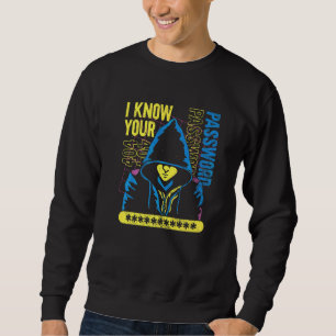 Sudadera Ciber Seguridad Ciber Hacker  Conozco Tu Contraseñ