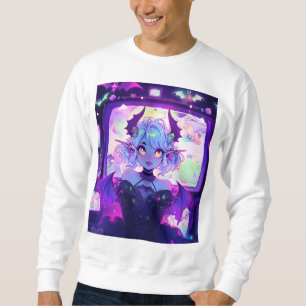 Sudadera Ciberpunk gótico Demon Fantasy Anime Chica