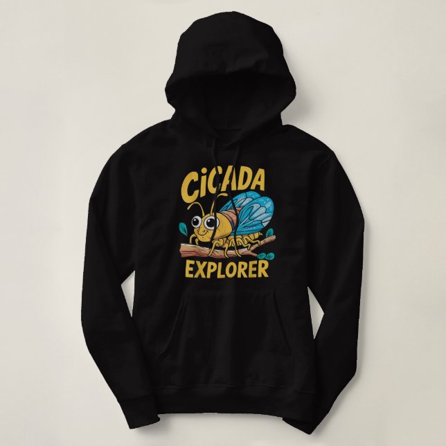 Sudadera Cicada Explorer Curte Summer Bug Adventure Kids Di (Diseño del anverso)