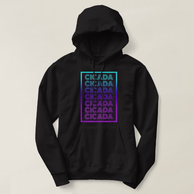 Sudadera Cicada Insect 70 Retro Cicada (Diseño del anverso)