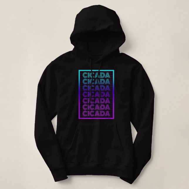 Sudadera Cicada Insect 70 Retro Cicada (Diseño del anverso)