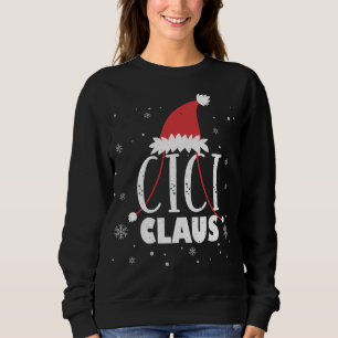 Sudadera Cici Claus Santa Hat Cute Abuela Cici Navidades
