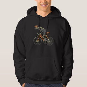 Sudadera Ciclista Retro Esqueleto Bicicleta De Carretera Ci