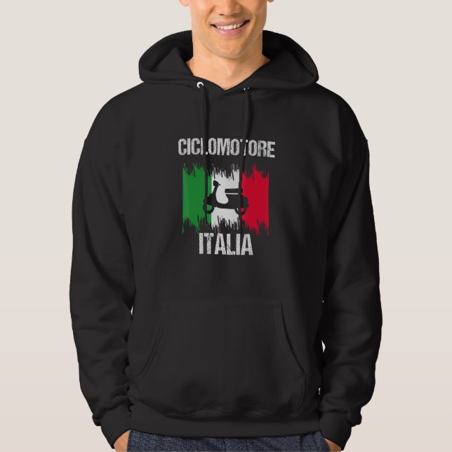 Sudadera Ciclomotore Italia Retro Italian Mofa Driver (Anverso)