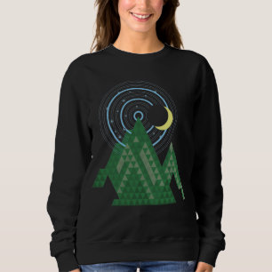 Sudadera cielo de luna creciente en la montaña