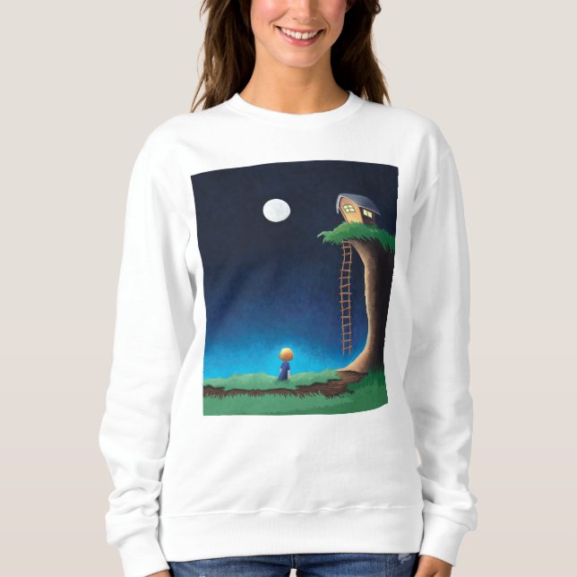 Sudadera Cielo nocturno de la luna llena (Anverso)