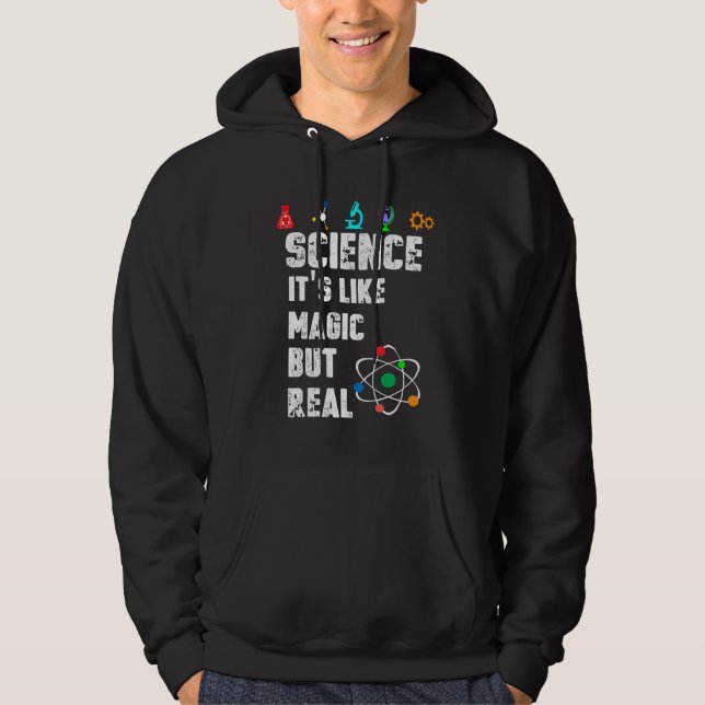 SUDADERA CIENCIA ES COMO LA CIENTÍFICA MÁGICA PERO REAL (Anverso)