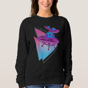 Sudadera Ciencia extraterritorial Ficción Alien Vaporwave U