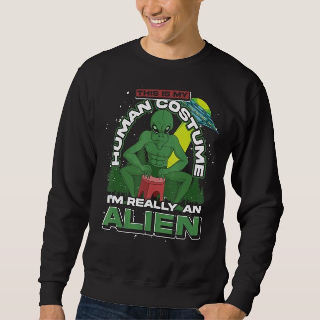 Sudadera Ciencia Ficción Alien Believer Costume Fiesta Ufo (Anverso)