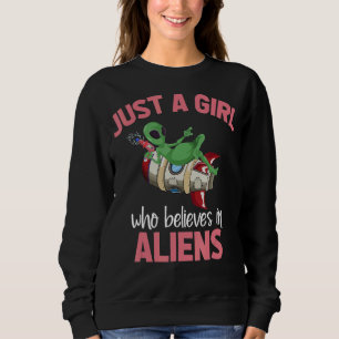 Sudadera Ciencia ficción Alienígenas creyentes Chicas extra