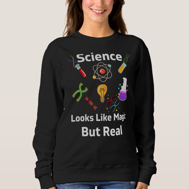 Sudadera Ciencia Y Magia Son Gemelos Experimentos Científic (Anverso)