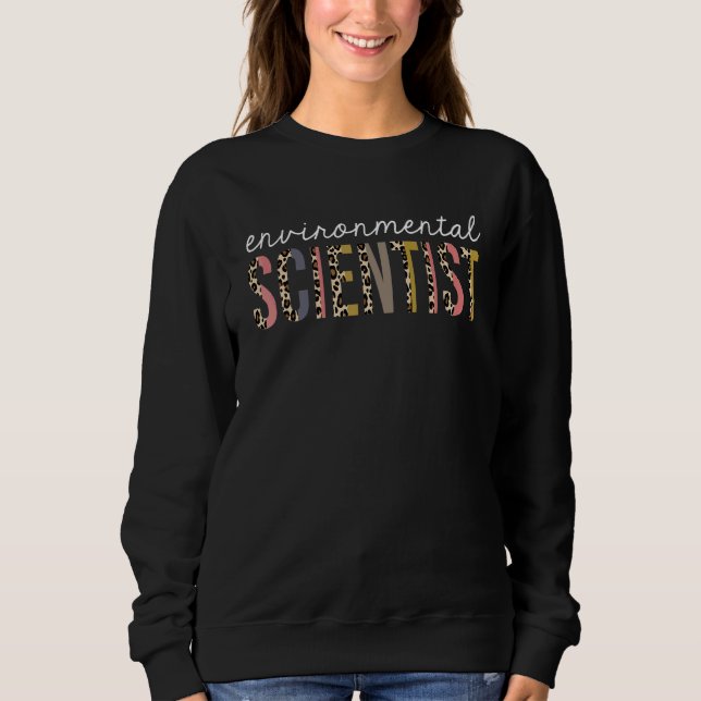 Sudadera Científico Ambiental Estampado Leopardo Agradecimi (Anverso)