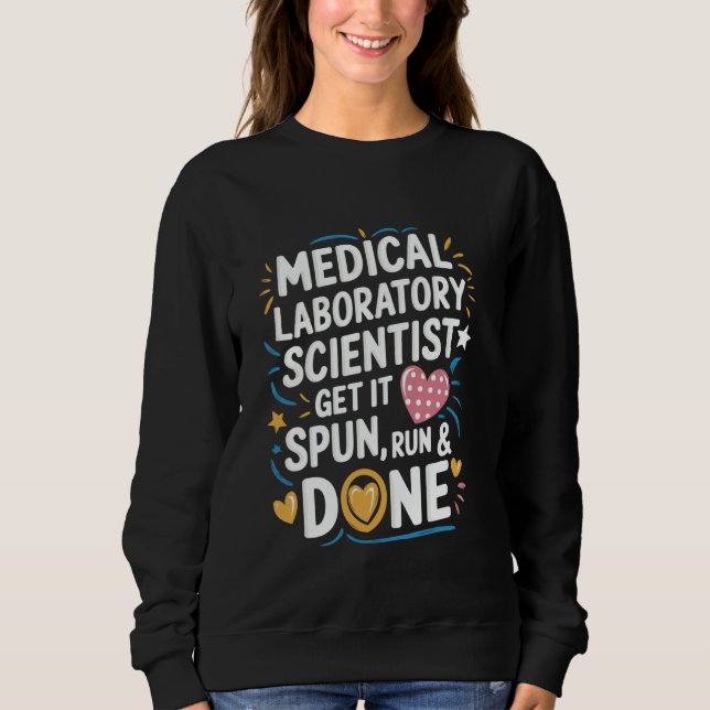 Sudadera Científico de Laboratorio Médico Lo Hace Girar, Ej (Anverso)