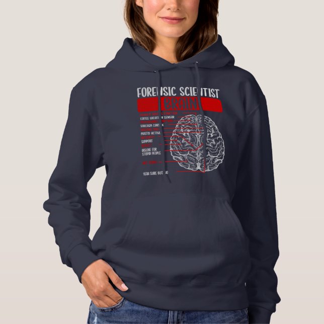 Sudadera Científico forense Cerebro Crimonólogo Cerebro (Anverso)